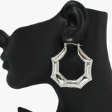 91864, GEOMETRIC METAL DOOR KNOCKER PIN CATCH EARRING