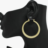 91865, ROUND METAL HOOP PIN CATCH EARRING