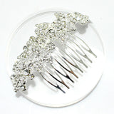 91954, FLORAL RHINESTONE BRIDAL HAIR COMB, CRYSTAL WEDDING PIECES