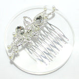 91955, PEARL & RHINESTONE BRIDAL HAIR COMB, CRYSTAL WEDDING PIECES
