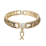 92091, "JOHN 3:16" ICHTHUS FISH CHARM INSPIRATION STRETCH BRACELET