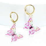 92236, BUTTERFLY CHARM HUGGIES EARRING
