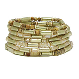 92256, MIXED MULTI LAYERED BEAD STRETCH BRACELET