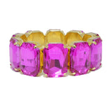 92287, GEOMETRIC RHINESTONE STRETCH BRACELET
