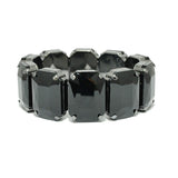 92287, GEOMETRIC RHINESTONE STRETCH BRACELET