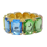 92287, GEOMETRIC RHINESTONE STRETCH BRACELET