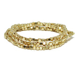 92345, FACETED NUGGET BEAD STRETCH BRACELET SET