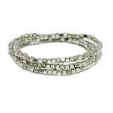92345, FACETED NUGGET BEAD STRETCH BRACELET SET