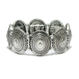 92389, WESTERN CONCHO METAL STRETCH BRACELET