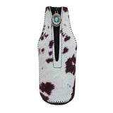 92522, WESTERN CONCHO CHARM ZIPPER 12 OZ BEER BOTTLE DRINK SLEEVE