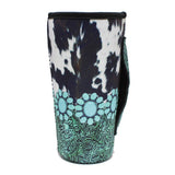 92523, WESTERN CONCHO TURQUOISE 30 OZ TUMBLER DRINK SLEEVE