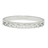 93559, DESIGNER INSPIRED STAINLESS STEEL BANGLE BRACELET