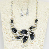 93569, FLOWER LEAVES ACCENT CELLULOID ACETATE NECKLACE