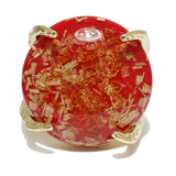 93622, CHUNKY ROUND CELLULOID ACETATE BANGLE BRACELET