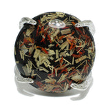 93622, CHUNKY ROUND CELLULOID ACETATE BANGLE BRACELET