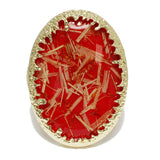 93623, CHUNKY OVAL CELLULOID ACETATE BANGLE BRACELET