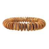 93626, WOOD DISC ACCENT STRETCH BRACELET