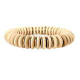 93626, WOOD DISC ACCENT STRETCH BRACELET