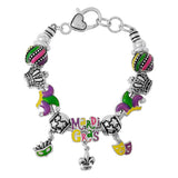 93631, MARDI GRAS MULTI CHARM BRACELET