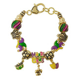 93631, MARDI GRAS MULTI CHARM BRACELET