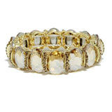 93672, OVAL RHINESTONE ACCENT STRETCH BRACELET, WEDDING, BRIDAL, PROM