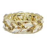 93673, MARQUISE RHINESTONE ACCENT STRETCH BRACELET, WEDDING, BRIDAL, PROM