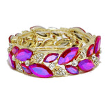 93673, MARQUISE RHINESTONE ACCENT STRETCH BRACELET, WEDDING, BRIDAL, PROM