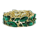 93673, MARQUISE RHINESTONE ACCENT STRETCH BRACELET, WEDDING, BRIDAL, PROM