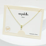 93714, DAINTY INITIAL LETTER NECKLACE/14K GOLD DIPPED