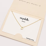 93714, DAINTY INITIAL LETTER NECKLACE/14K GOLD DIPPED