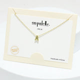 93714, DAINTY INITIAL LETTER NECKLACE/14K GOLD DIPPED