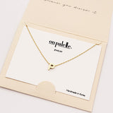 93714, DAINTY INITIAL LETTER NECKLACE/14K GOLD DIPPED