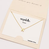 93714, DAINTY INITIAL LETTER NECKLACE/14K GOLD DIPPED