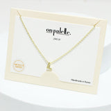 93714, DAINTY INITIAL LETTER NECKLACE/14K GOLD DIPPED