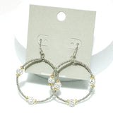93735, FIREBALL ACCENT ROUND DANGLE EARRING