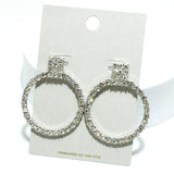 93737, PAVE ROUND RHINESTONE EARRING