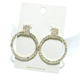 93737, PAVE ROUND RHINESTONE EARRING