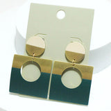 93739, GEOMETRIC EPOXY COLOR BLOCK EARRING