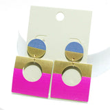 93739, GEOMETRIC EPOXY COLOR BLOCK EARRING