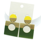 93739, GEOMETRIC EPOXY COLOR BLOCK EARRING