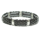 93746, DOTTED ACCENT METAL STRETCH BRACELET