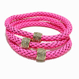 93751, RHINESTONE SLIDE MULTI LAYERED STRETCH BRACELET