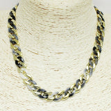 93754, CELLULOID ACETATE CHAIN LOOK NECKLACE
