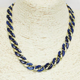 93754, CELLULOID ACETATE CHAIN LOOK NECKLACE