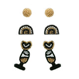 93790, NEW YEAR WINE GLASS STUD EARRING SET
