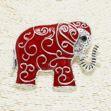 93809, ELEPHANT EPOXY PIN BROOCH