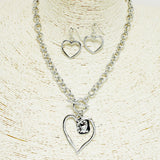93841, HEART CHARM TOGGLE NECKLACE, VALENTINE'S DAY