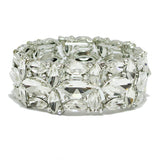 93851, MARQUISE RHINESTONE ACCENT STRETCH BRACELET, WEDDING, BRIDAL, PROM