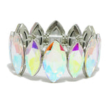 93853, MARQUISE RHINESTONE STRETCH BRACELET, WEDDING, BRIDAL, PROM