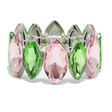 93853, MARQUISE RHINESTONE STRETCH BRACELET, WEDDING, BRIDAL, PROM